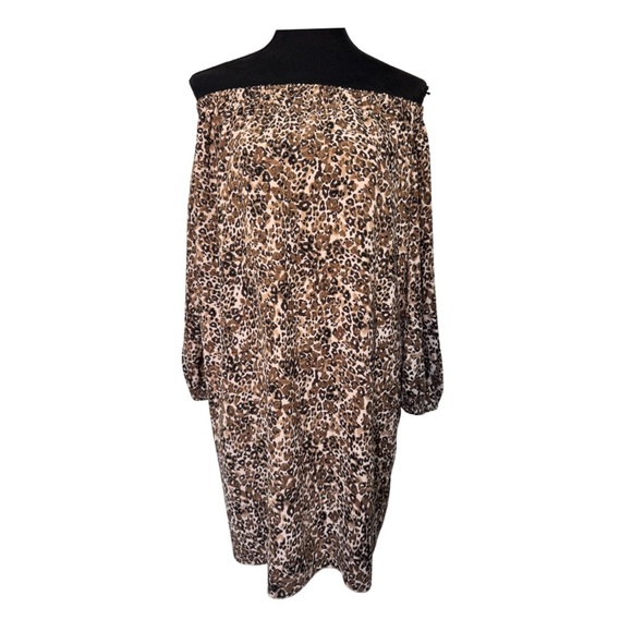 Aritzia Wilfred Off the Shoulder Animal Print Dress - Picture 1 of 7